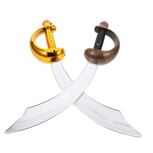 Beaupretty 2 Stück Piratenmesserspielzeug für Spielzeugschwert gefälschte Schwerter Piratenschwert Kostüm Schwerter für Piratenschwert aus Kunststoff Schwertkostüm PVC von Beaupretty