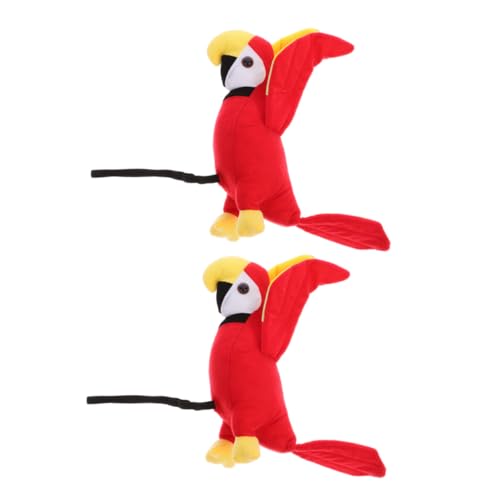 Beaupretty 2stücke Piratenpapagei Schulter-Requisite Plüschpapagei Für Kostüm Vogelspielzeug Stofftier Für Halloween Und Cosplay Piratenkostüm-zubehör Falscher Papagei Accessoire von Beaupretty