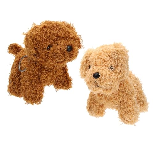 Beaupretty 2 Stück Plüsch Hund Anhänger Kuscheltier Welpen für Mädchen Jungen Schlüsselanhänger Taschenanhänger Weiches Stofftier Deko von Beaupretty