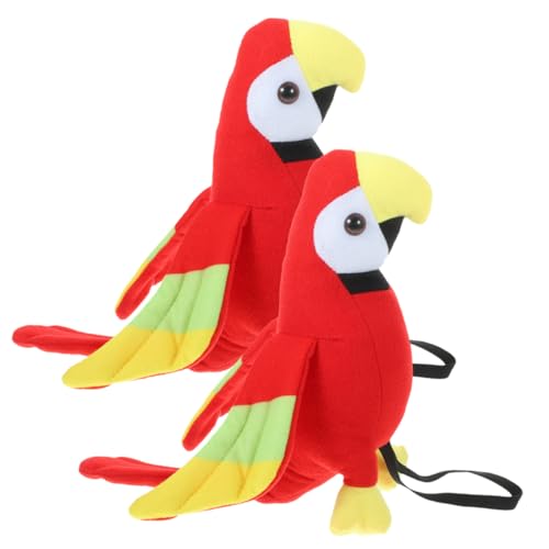 Beaupretty 2 Stück Plüsch Papagei für Piratenkostüm Schulter Requisiten für Halloween Geburtstagsfeiern und Cosplay Realistische Vogelmodelle Hochwertige Dekorationen von Beaupretty