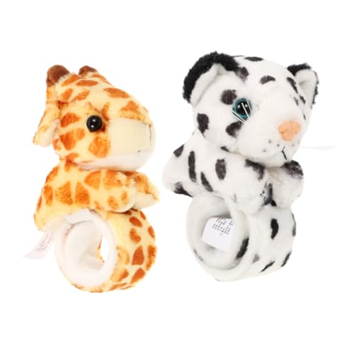 Beaupretty 2 Stück Plüsch Tier Slap Armband Kinderarmband Kuscheltier Design Strapazierfähig Leicht Geburtstagsparty Alltag für Jungen Mädchen von Beaupretty