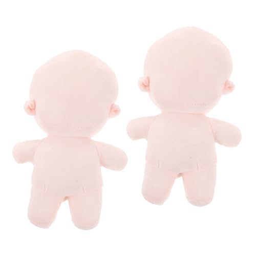 Beaupretty 2 Stück Plüschpuppe mit Skelettrahmen und Glatter Oberfläche Niedliche Unfertige Puppe zum Selbergestalten Weiches Stofftier für Kreatives und Interaktiven Spaß für Sammler von Beaupretty