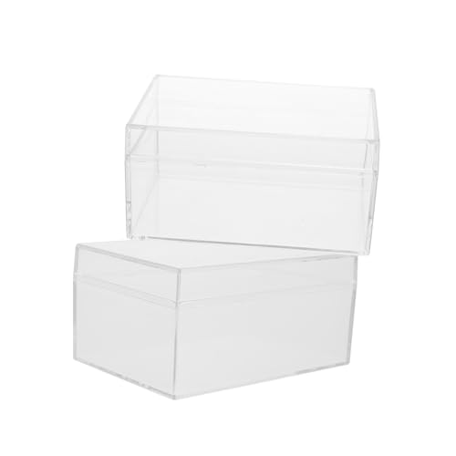 Beaupretty 2 Stück Poker Kartenbox mit Deckel Robuster Kartenhalter für Spielkarten Aufbewahrung Kleine Transparente Organizerbox Kratzfest und Leicht für Reise und Zuhause von Beaupretty