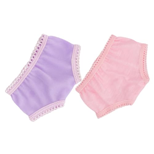 Beaupretty 2 Stück Puppenunterhosen Miniatur Unterwäsche für Puppen für Rollenspiele und Puppenzubehör Leicht Sicher und Wiederverwendbar für Kindergeburtstage und Familienaktivitäten von Beaupretty