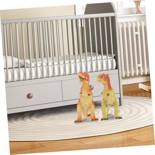 Beaupretty 2 Stück Realistische Dinosaurier Modelle mit Soundfunktion Kindgerechtes Lernspielzeug und Dekoration Spielerisch für Jungen und Mädchen Ab Jahren Dino Party Zubehör von Beaupretty