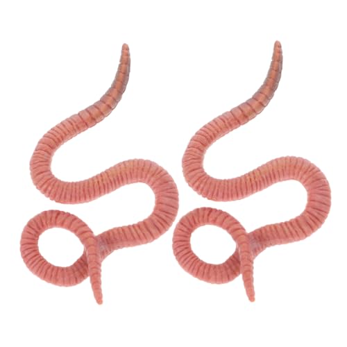 Beaupretty 2 Stück Realistische Regenwurm Modellspielzeug mit Glatten Kanten und Sicherer Oberfläche Leichte Kleine Erdkriecher Figur zur Kinderzimmerdekoration Naturgetreue Simulation für von Beaupretty