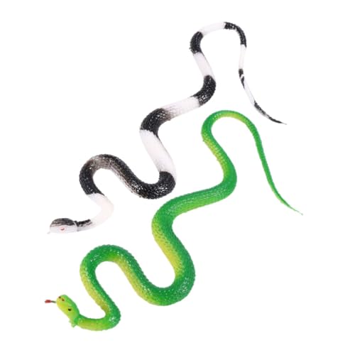 Beaupretty 2 Stück Realistische Schlange Modell Gummischlange für Garten Dekoration Prank Requisiten Lebensechte Simulation mit Kleine Grüne Schlange von Beaupretty