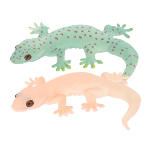 Beaupretty 2 Stück Realistische Simulation Eidechsen Figuren Lebensnahe Lizard Modelle aus Sicherem Dekoration für Balkon Garten und Terrarium von Beaupretty