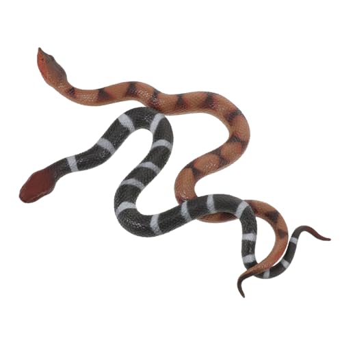 Beaupretty 2 Stück Realistische TPR Softgummi Schlangenmodelle mit Lebensechter Optik Pädagogisches Reptilien-tiermodell für Halloween Streiche Lernspielzeug und Dekoration für Party Zuhause von Beaupretty