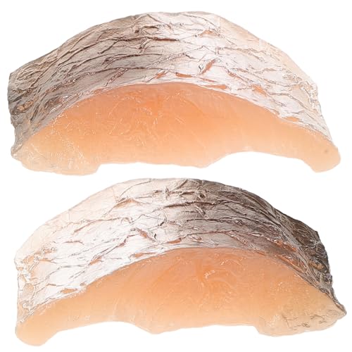 Beaupretty 2 Stück Realistisches Teiliges Künstliches Fischfilet aus PVC Schadstofffrei und Leicht als Dekoration Fotografie Requisite und Küchen Deko für Zuhause Party und Geschäft von Beaupretty