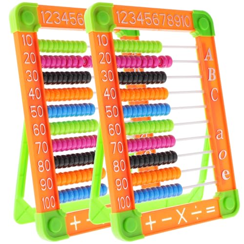 Beaupretty 2 Stück Rechen Lernspielzeug Mathematik Leicht und Tragbar für Vorschule und Grundschule Sichere Kunststoffqualität Zufällige Farbe Zufällige Farbe von Beaupretty
