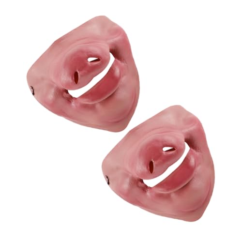 Beaupretty 2 Stück Schweinegesicht Lustige Schweinenase für Halloween Karneval und Cosplay Verstellbar Atmungsaktiv und Perfektes Kostümzubehör für Jede Feier von Beaupretty