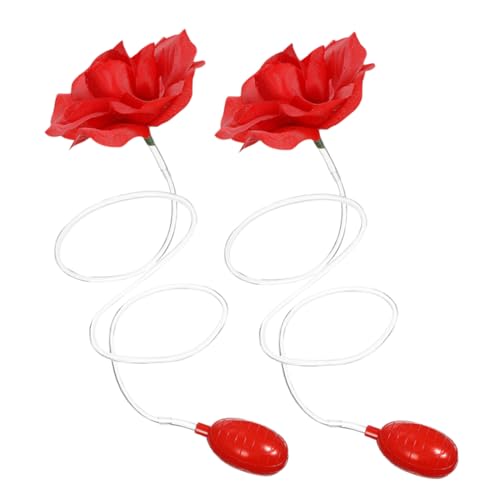 Beaupretty 2 Stück Spritzblume Rot Scherzspielzeug für Erwachsene Lustiges Wasserspritzspielzeug für Aprilscherz Tag und Halloween Realistische Rote für Unvergessliche Streiche von Beaupretty