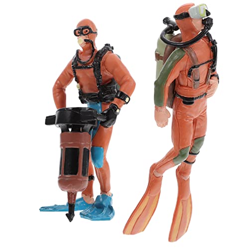 Beaupretty 2 Stück Taucher Figuren Realistische Unterwasser Dekoration für Hochwertiges Lehrspielzeug für Frühe Bildung für Aquarien und von Beaupretty