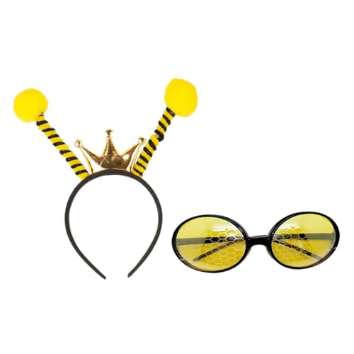 Beaupretty 2 Stück Teiliges Bienen Haarband und Sonnenbrillen Set für Kostüme Lustiges Accessoire für Partys und Festivals Leicht und Bequem für Erwachsene Beaupretty 2 Stück Teiliges Bienen Haarband und Sonnenbrillen Set für Kostüme Lustiges Accessoire für Partys und Festivals Leicht und Bequem für Erwachsene von Beaupretty