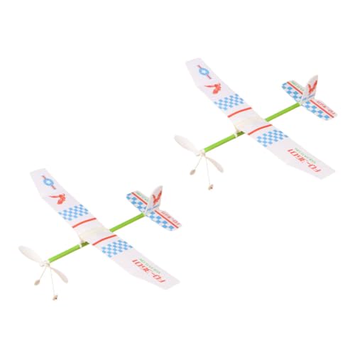 Beaupretty 2 Stück Teiliges Gleiter Flugzeug Modell aus Robustem mit Gummiantrieb Leichtes Outdoor mit Einzigartigem Muster für Jungen und Mädchen Ab Jahren von Beaupretty