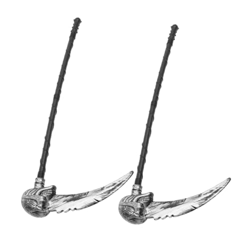 Beaupretty 2 Stück Teiliges Grim Reaper Halloween Requisite Leichte Abnehmbare Kunststoff Sense mit Kindersicherer Stumpfer Klinge für Kostüm und Cosplay Partys von Beaupretty