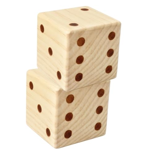 Beaupretty 2 Stück Teiliges Großes Holzspielwürfel Runde Ecken Punktierte Würfel Vielseitig für Kinderparty Brettspiele Familienabend Camping und Kreative DIY Spiele Beaupretty 2 Stück Teiliges Großes Holzspielwürfel Runde Ecken Punktierte Würfel Vielseitig für Kinderparty Brettspiele Familienabend Camping und Kreative DIY Spiele von Beaupretty