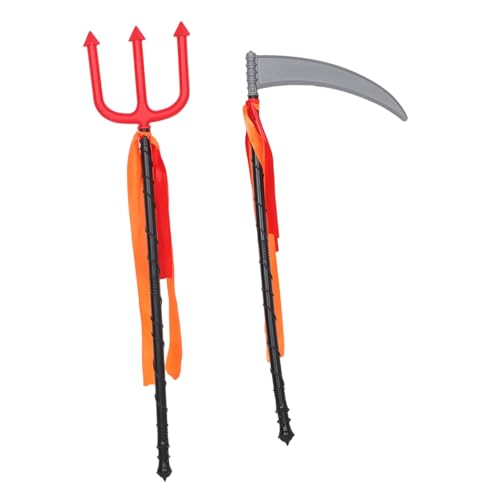 Beaupretty 2 Stück Teiliges Halloween Todes- und Dämonen- Leichtes Kunststoff-Prop für Grim Reaper Cosplay Realistisch Gestaltete Requisite für Erwachsene und Jugendliche Wiederverwendbar und von Beaupretty