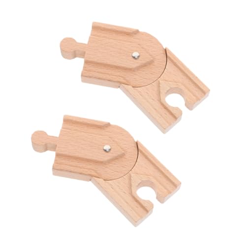 Beaupretty 2 Stück Teiliges Holzschienen Ersatzset für DIY Zug Stabile Glatte Oberfläche Kreative Erweiterung für Jungen und Mädchen Pädagogisches Zubehör für Holzspielzeuge von Beaupretty