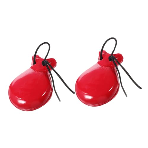 Beaupretty 2 Stück Teiliges Kleine Holz Fingerkastagnetten Leichte Tragbare Percussion Instrumente mit Glatter Oberfläche Modernes Design Vielseitig für Musik Tanz und Party Geeignet von Beaupretty