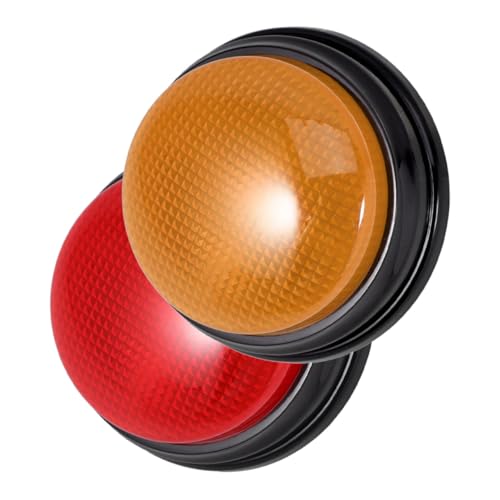 Beaupretty 2 Stück Teiliges Quiz Buzzer mit Licht und Sound Langlebige Antwort Tasten für Party Klassenzimmer Familienspiele Einfache Bedienung Robust und Unterhaltsam von Beaupretty