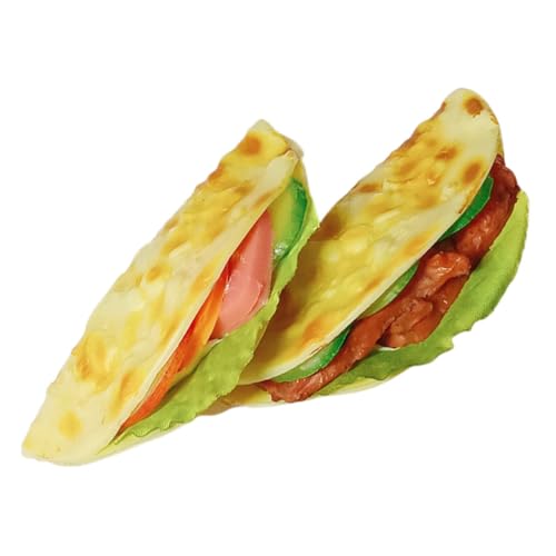 Beaupretty 2 Stück Teiliges Realistisches Pfannkuchenmodell Simuliertes Frühstücksessen Dekorative Fake Burrito Modelle Robustes Material Küchen und Restaurantdekoration von Beaupretty