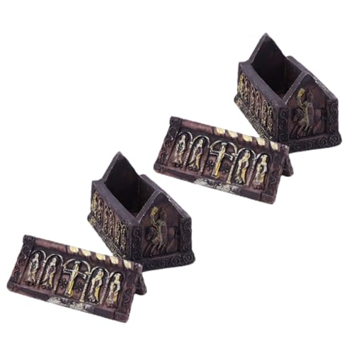 Beaupretty 2 Stück Teiliges Resin Halloween Miniatur Mikro Landschafts-deko Wetterfest Detailreich für Halloween-Partys und DIY-mikrolandschaften von Beaupretty