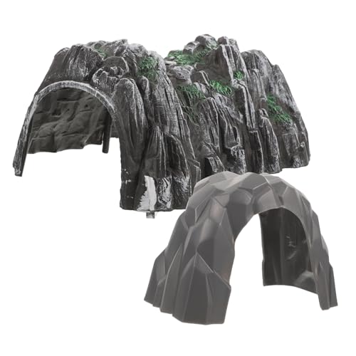 Beaupretty 2 Stück Teiliges Simulation Tunnelmodell für Miniatureisenbahn Dekoratives Höhlenmodell aus Robustem Kunststoff für Kreative und Spielzeugzüge von Beaupretty