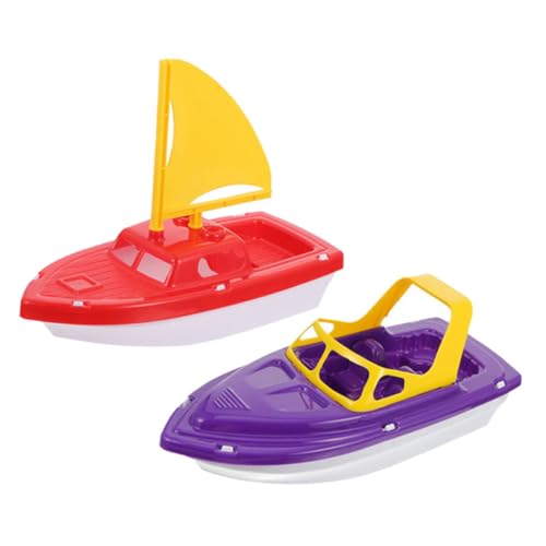 Beaupretty 2 Stück Teiliges Strandspielzeug Set aus Robustem Kunststoff Bestehend aus Segelboot und Schnellboot als Pool und Badewannenspielzeug Kreativität und Motorik von Beaupretty