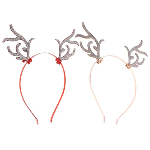 Beaupretty 2 Stück Teiliges Weihnachts-hirschgeweih Haarreifen mit Strasssteinen Kreative Festival-party Haarreife Langlebige Vielseitige Kopfdekoration für Erwachsene von Beaupretty