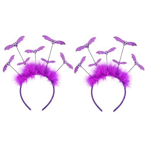 Beaupretty 2 Stück Tragbare Halloween Haarreifen mit Fledermausmotiv Stirnbänder für Halloween Feiern von Beaupretty