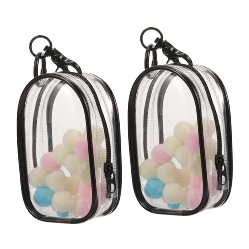 Beaupretty 2 Stück Transparente Figuren Display Tasche mit Schlüsselanhänger und Pom Poms wasserdichte Mini Puppen Organizer für Sammler und Unterwegs für Spielzeugaufbewahrung Beaupretty 2 Stück Transparente Figuren Display Tasche mit Schlüsselanhänger und Pom Poms wasserdichte Mini Puppen Organizer für Sammler und Unterwegs für Spielzeugaufbewahrung von Beaupretty