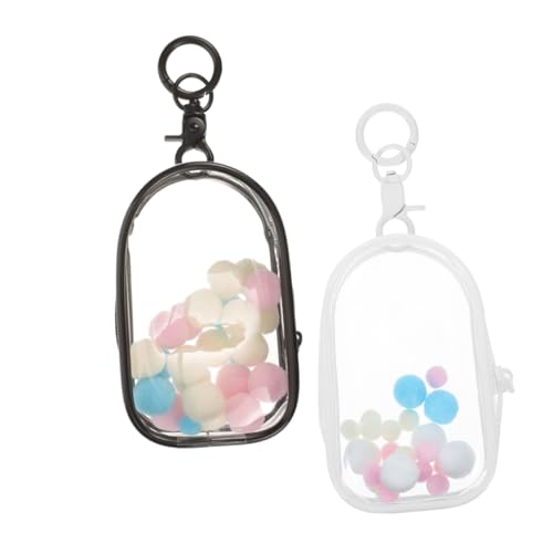 Beaupretty 2 Stück Transparente PVC Aufbewahrungstaschen für Mini Figuren Schlüsselanhänger mit Schutzfunktion für Figuren zur Präsentation und Aufbewahrung von Beaupretty