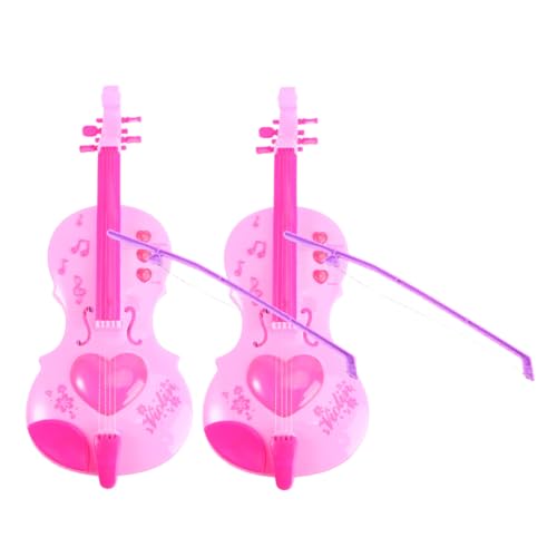 Beaupretty 2 Stück Violinenspielzeug Sicherer Kunststoff Glatte Oberfläche Kreatives Musikalisches Lernspielzeug für Mädchen und Jungen Frühe Musikalische Pädagogisches Zufällige Farbe von Beaupretty