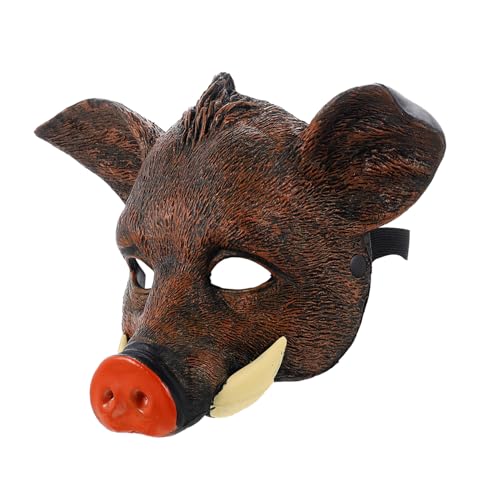 Beaupretty 2 Stück Wildschwein Maske Halloween Tiermaske Cosplay Party Masquerade Outdoor Kostüm Zubehör für Erwachsene Braune Halloween Dekorationsmaske mit Realistischem Design und Bequemer Beaupretty 2 Stück Wildschwein Maske Halloween Tiermaske Cosplay Party Masquerade Outdoor Kostüm Zubehör für Erwachsene Braune Halloween Dekorationsmaske mit Realistischem Design und Bequemer von Beaupretty