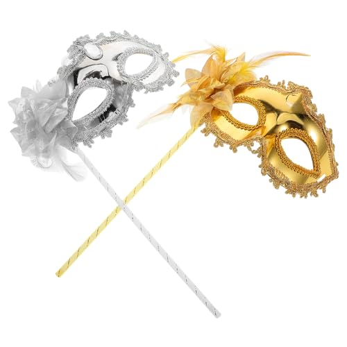 Beaupretty 2 Stück handgehaltene Maskerademaske Karnevalskostümzubehör für Damen handgehaltene Partymaske Maskerade-Maske für Frauen Maskerade-Maskendekoration Karnevalsmasken frauen Beaupretty 2 Stück handgehaltene Maskerademaske Karnevalskostümzubehör für Damen handgehaltene Partymaske Maskerade-Maske für Frauen Maskerade-Maskendekoration Karnevalsmasken frauen von Beaupretty