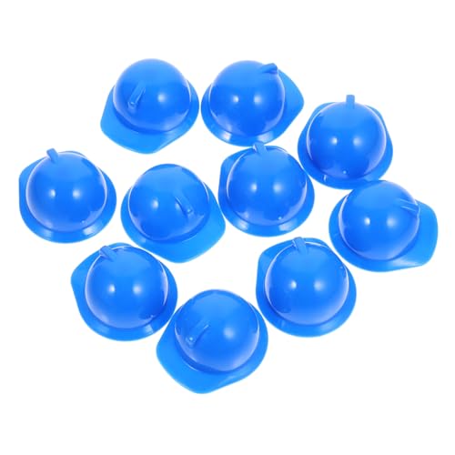 Beaupretty 20 Stck Teiliges Mini bauhelme Puppen Lebensechte Miniatur konstruktionhelme aus Robustem Kunststoff Dekoratives Zubehör für Anziehspiele und Bastelprojekte Blau von Beaupretty