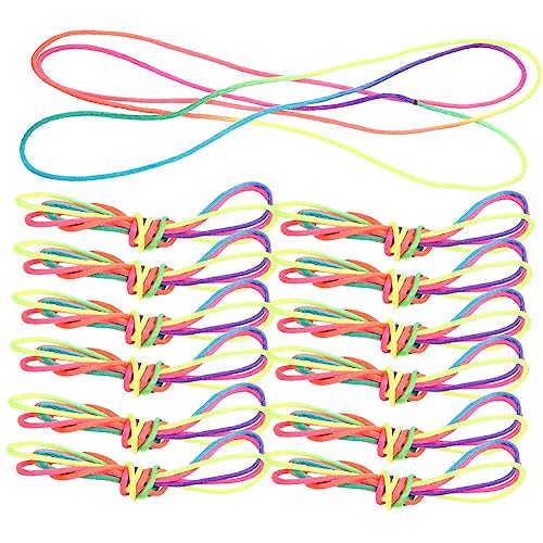 Beaupretty 20 Stck. Teiliges Fingerseilspielzeug Regenbogenfarben Chinesisches Fingerspiel für Dehnbar und Langlebig Fördert Feinmotorik und Eltern Junge Mädchen Interaktion Farbenfrohes von Beaupretty
