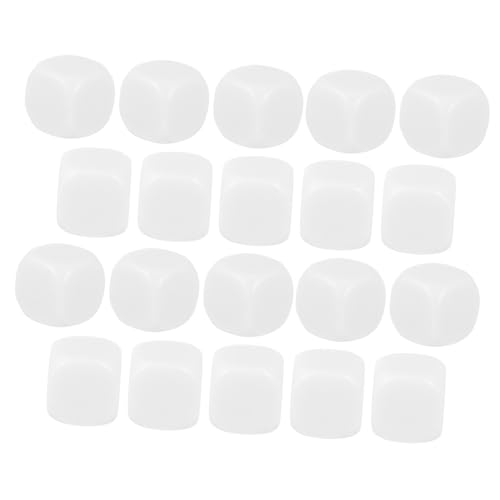 Beaupretty 20 Stück Acryl Würfel Blanko Würfel mit Abgerundeten Ecken Glatte Oberfläche für DIY Brettspiele Lernspiele Party Zubehör Sicher und Vielseitig Einsetzbar von Beaupretty