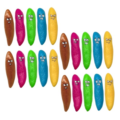 Beaupretty 20 Stück Finger mit Poo Form Lustige Prank Toys für Partys und Scherze Sicheres Material Vielfältige Einsatzmöglichkeiten von Beaupretty