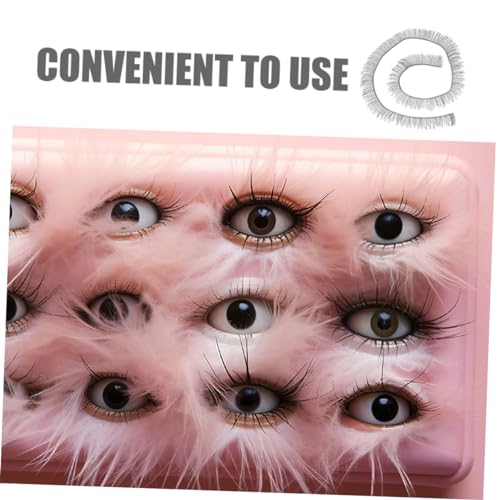 Beaupretty 20 Stück Künstliche Puppenwimpern DIY Falsche Wimpern aus Sicherem Pa Nylon Material Realistische Selbstklebende Puppen Accessoires für Individuelles Styling von Beaupretty