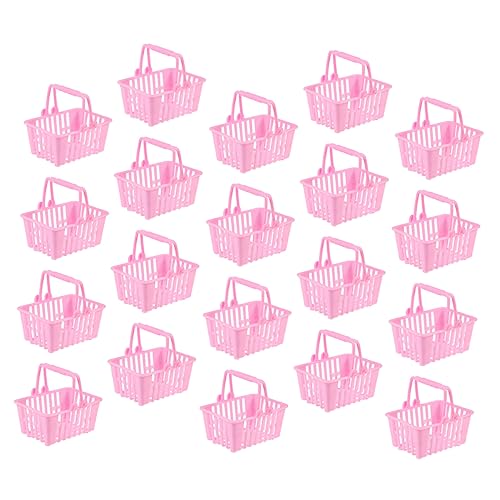 Beaupretty 20 Stück Mini Einkaufskorb Teiliges für Mädchen Alter Hochwertige Miniatur Einkaufskörbe für Rollenspiele und Kreative DIY Projekte von Beaupretty