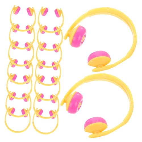 Beaupretty 20 Stück Miniatur Kopfhörer Ornament Gelbe Ente Headset Deko für Puppenhaus Modelle Lustige und Einzigartige DIY Zubehörteile für Kreative Gestaltung von Beaupretty