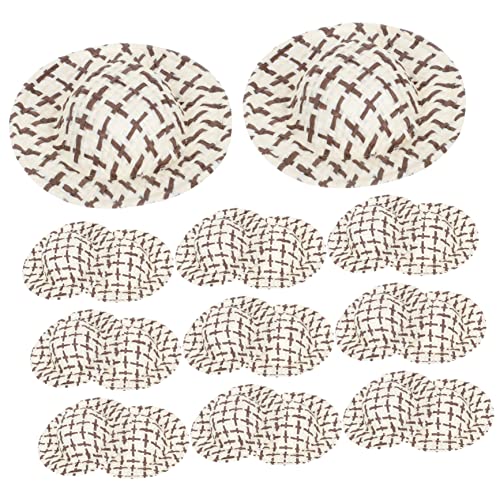 Beaupretty 20 Stück Miniatur Woven Hüte für Puppen Teiliges aus Bunten DIY Bastel für Puppen und Kreative Hut Dekoration für Puppenhaus und Bastelprojekte von Beaupretty