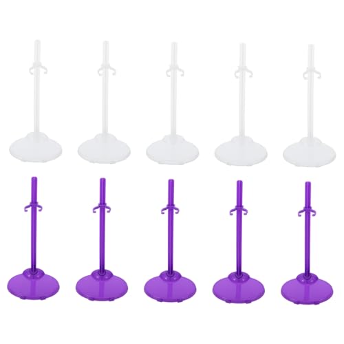 Beaupretty 20 Stück Puppenständer Halter für Puppen Verstellbare Kunststoff Puppenstütze Transparent und für Spielzeugräume und Puppenmode Demonstration von Beaupretty