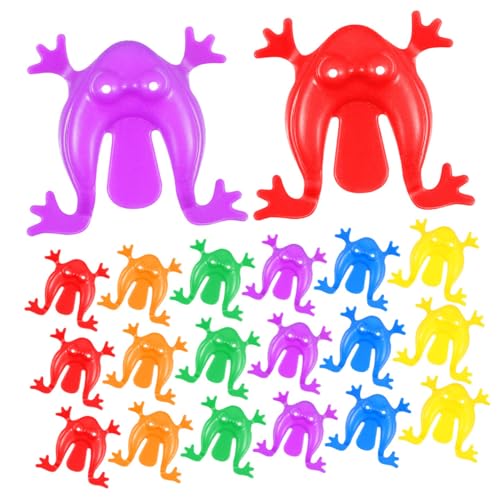Beaupretty 20 Stück Teiliges Bunte Sprungfrösche aus Kunststoff Lustig Hüpfend Kompakt Leicht für Kleinkinder Eltern Junge Mädchen Spiel Umweltfreundlich Geruchlos von Beaupretty