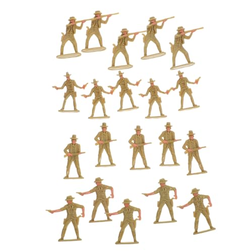 Beaupretty 20 Stück Teiliges Cowboy Figuren Hohe Western Actionfiguren aus Robustem Kunststoff Detailgetreue Cowboy Modelle für Sandtisch Puppenhaus Rollenspiele und Tischdekoration von Beaupretty