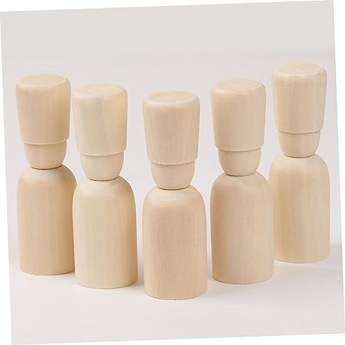 Beaupretty 20 Stück Teiliges DIY Holzpuppen zum Bemalen Handbemalte Graffiti Spielfiguren aus Naturbelassenem Holz Kreatives Bastelspielzeug für Koordination und Kreativität von Beaupretty