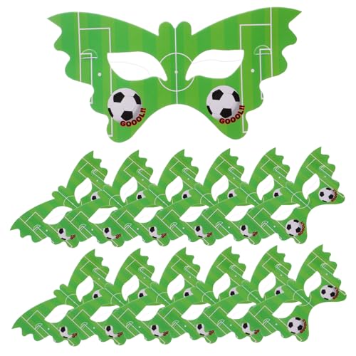 Beaupretty 20 Stück Teiliges Fußball Masken Papier Masken mit Cartoon Design Leicht Auszuziehen für Karneval Kostümparty Kindergeburtstag Wiederverwendbar und Unterhaltsam von Beaupretty